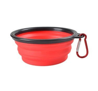 Latex hordozható etető és itató tál kutyáknak (350ML)-0